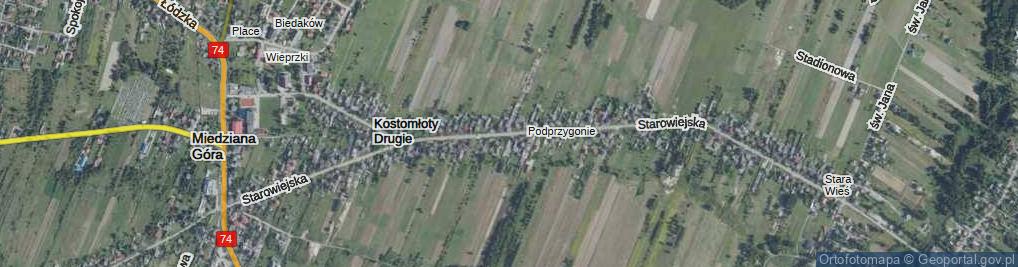 Zdjęcie satelitarne Kostomłoty Drugie ul.